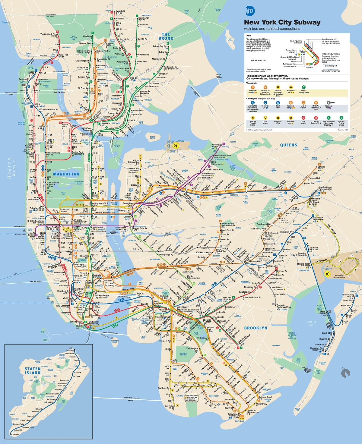 Нью ЙОРК метроны газрын зураг Манхэттэн