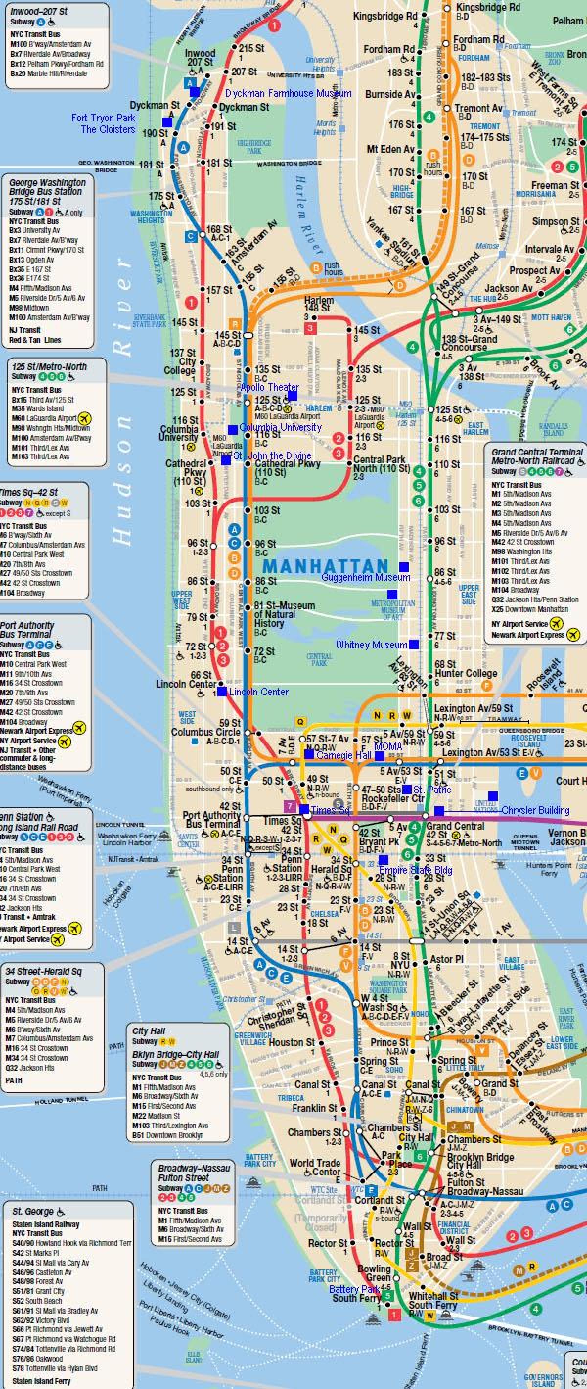 Манхэттэн төмөр замын газрын зураг нь
